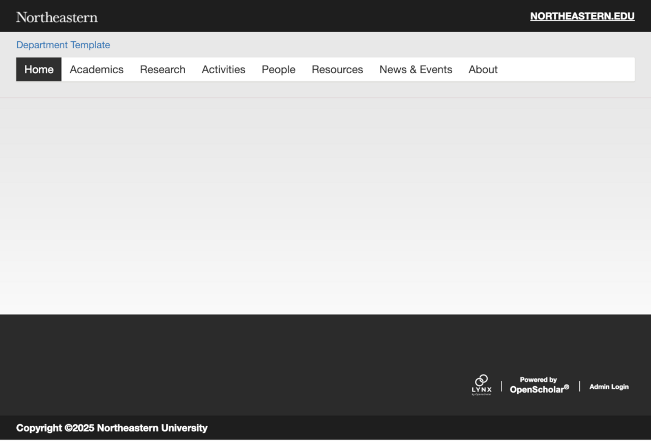 Northeastern Department Site screenshot